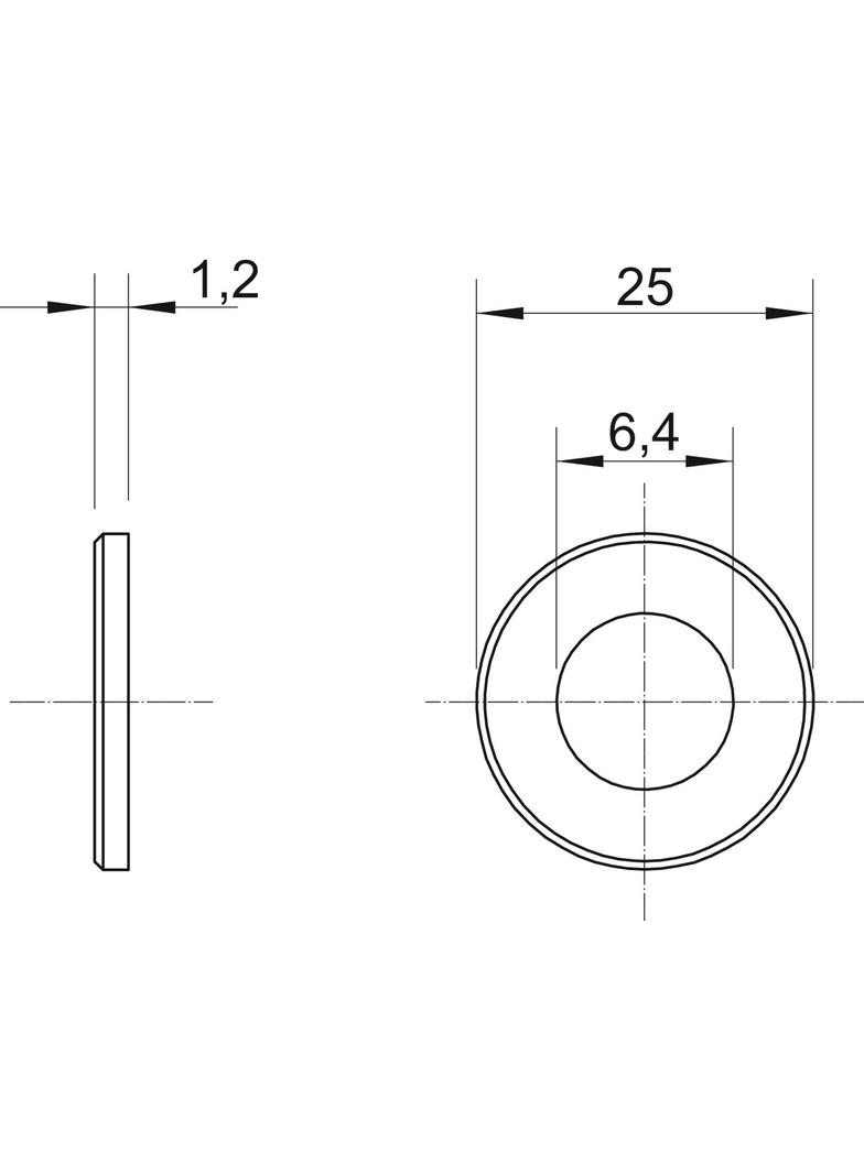 PODKŁADKI WZMOCNIONE 6,4X25 OC.