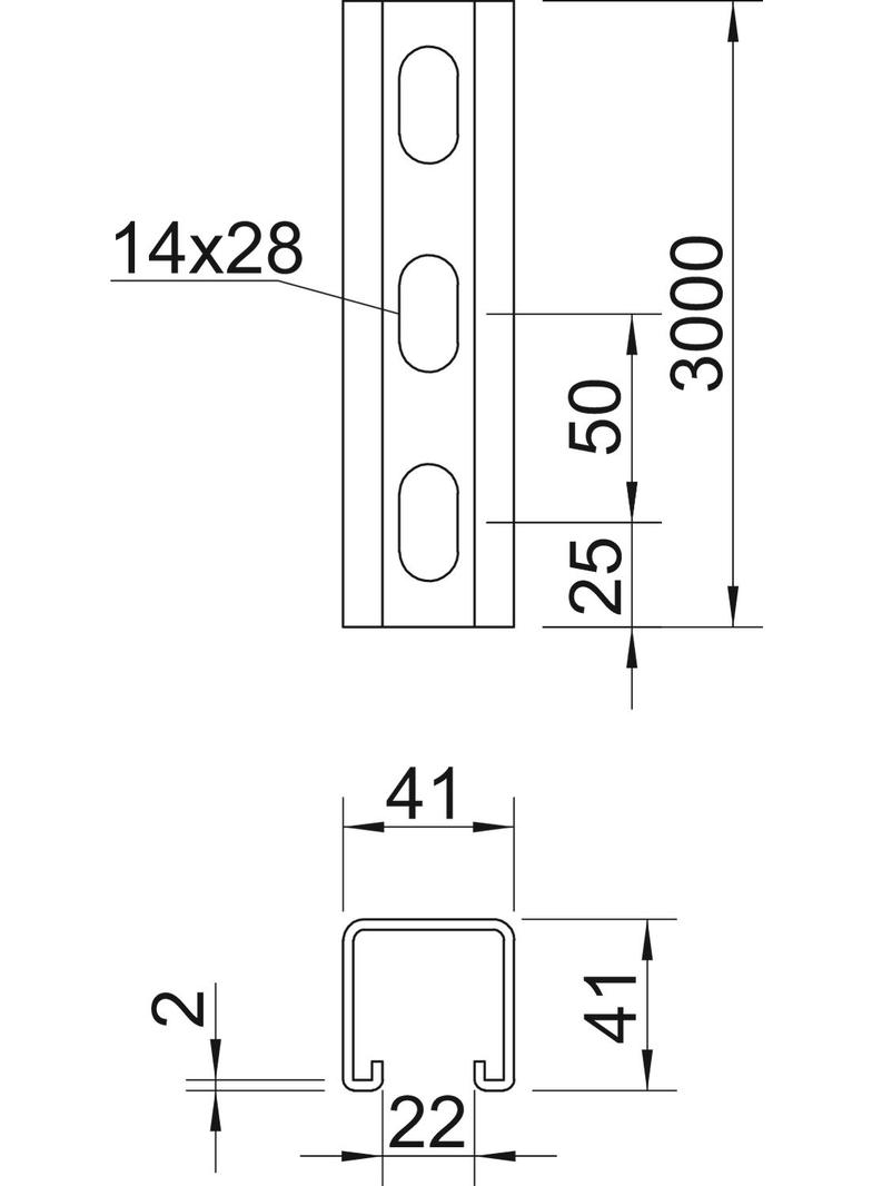 MS 41 LS 3M 2 FS, Szyna profilowa