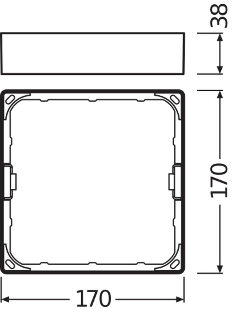 Ramka DOWNLIGHT SLIM FRAME SQUARE 155 WT