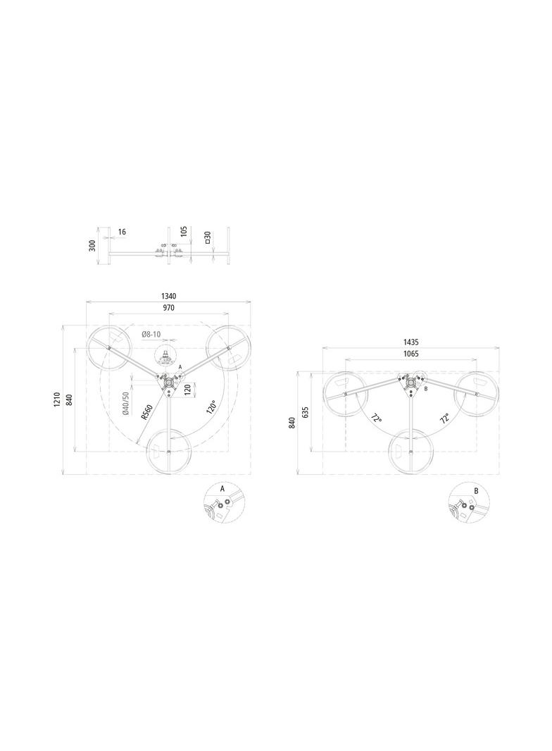 Statyw do rur wsporczych 3200 mm (105 300 / 105 440), St/tZn