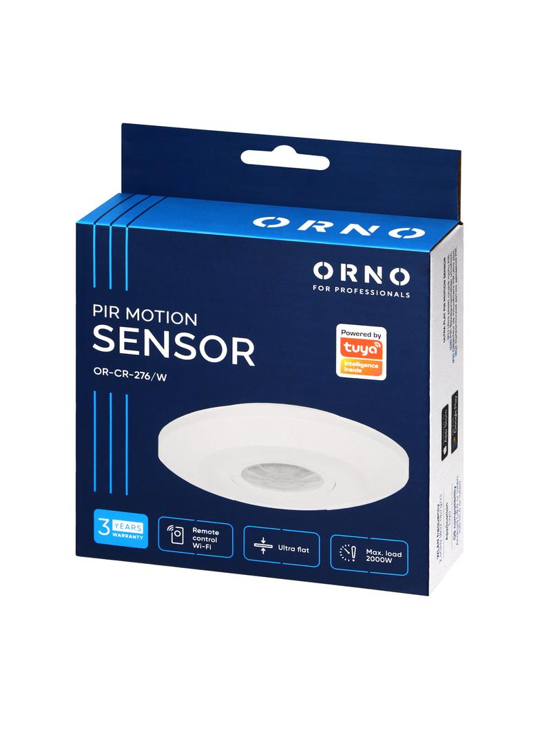 Czujnik ruchu 360° IP20 2000W ultra płaski 2,5cm mini TUYA Smart Wi-Fi ORNO