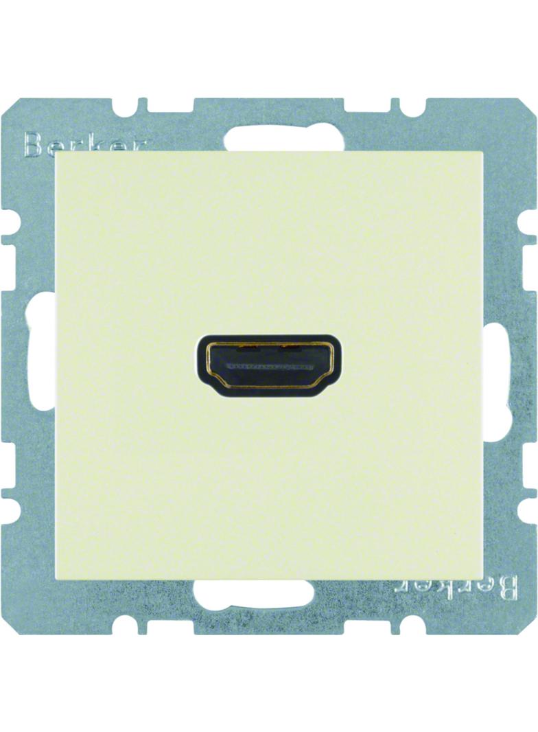 BERKER B.Kwadrat/S.1 Gniazdo HDMI z przyłączem 90st krem 3315438982 HAGER