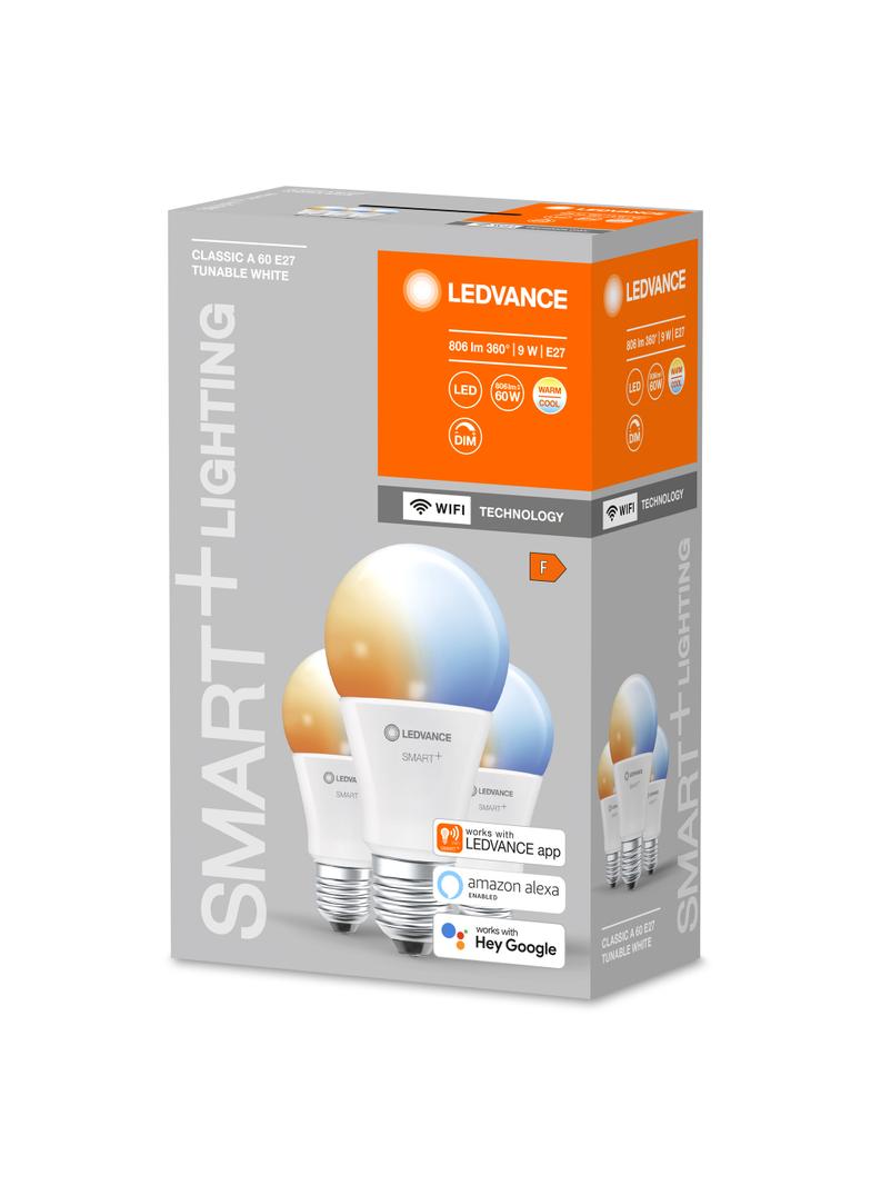3PAK Żarówka LED E27 A60 9W 806lm CCT SMART+ WiFi ściemnialna 4058075485730 LEDVANCE
