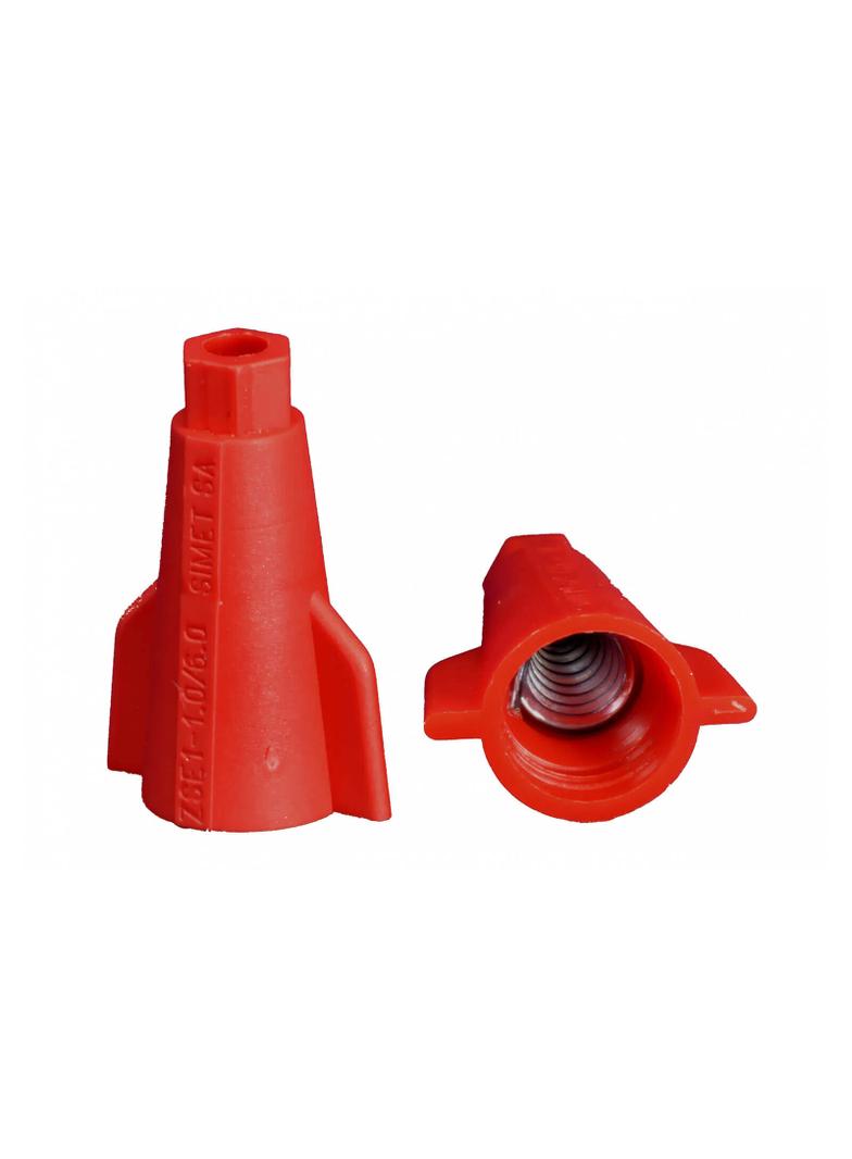 ZSE1-1.0/6.0 ,  Złączka skrętna uniwersalna dla przewodów o przekroju od 1mm2 do 6mm2, czerwony