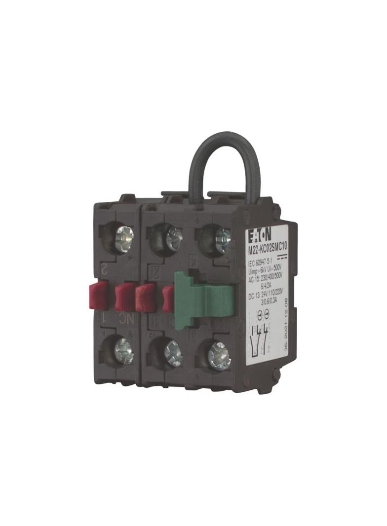 M22-KC02SMC10 Element stykowy z samokontrolą 1Z 2R. mocowany do ścianki tylnej 121720 EATON