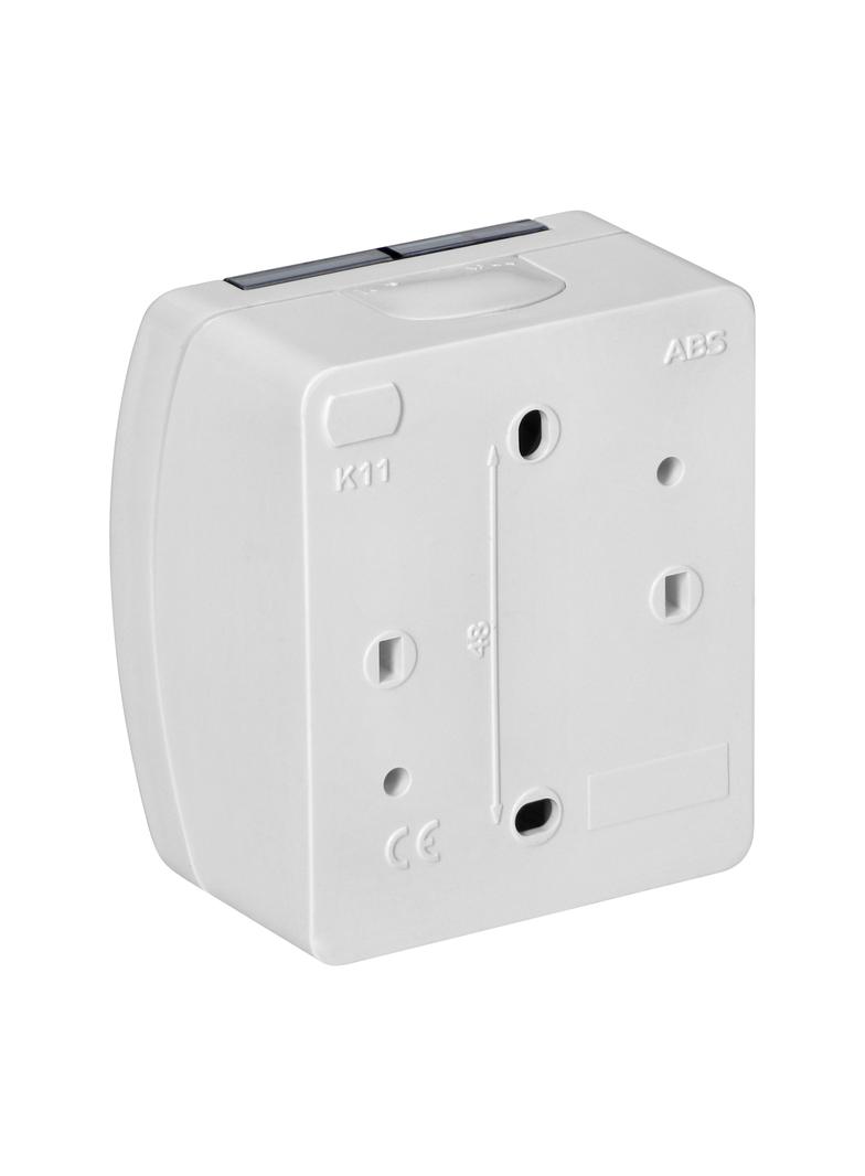 Gniazdo pojedyncze 2P+Z Schuko AQUATIC IP44 biały dymiony OR-OE-7105(GS)/WT ORNO