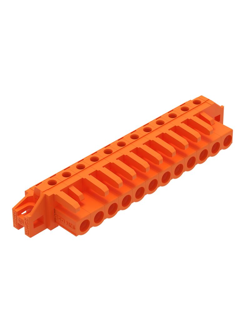 MCS-MIDI Classic gniazdo kątowe 12-bieg. pomarańczowe raster 5,08 mm