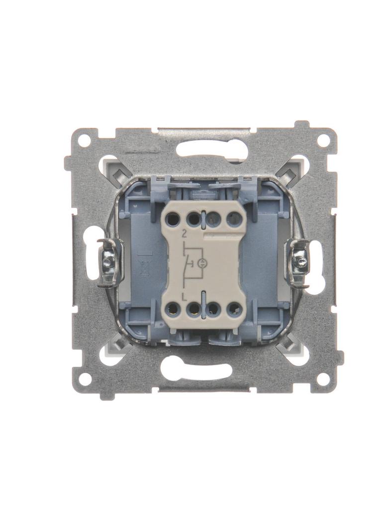 Simon 54 Przycisk „dzwonek” z podświetleniem LED 10A szybkozłączka biały