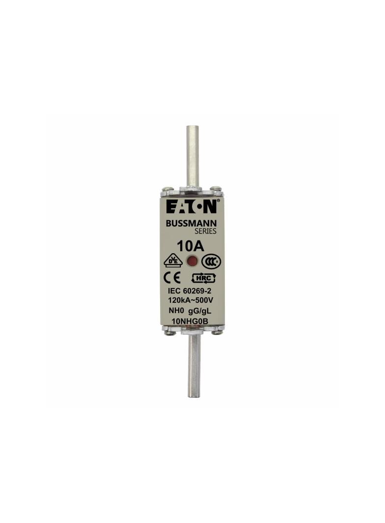 NH FUSE 10A 500V GG/GL SIZE 0 Wkładka NH0 10A 500V GL/GG podwójny wskaźnik 10NHG0B EATON