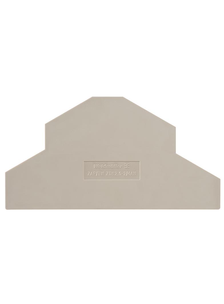 ZAP/TW ZDK2.5-2/4AN Płyta separacyjna (terminal), Płyta zamykająca, 104 mm x Ciemnobeżowy /20szt./ 1394050000 WEIDMÜLLER