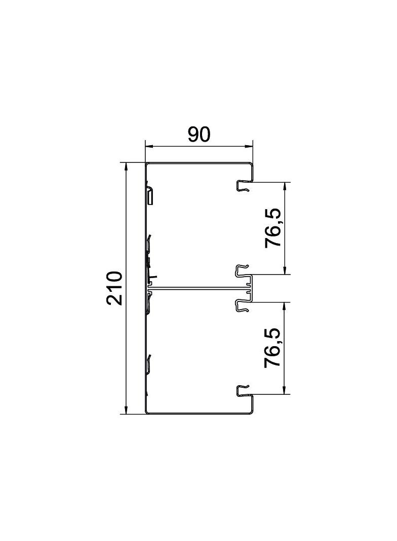 GS-D90210RW, Kanał podparapetowy 90X210 CZ.B.