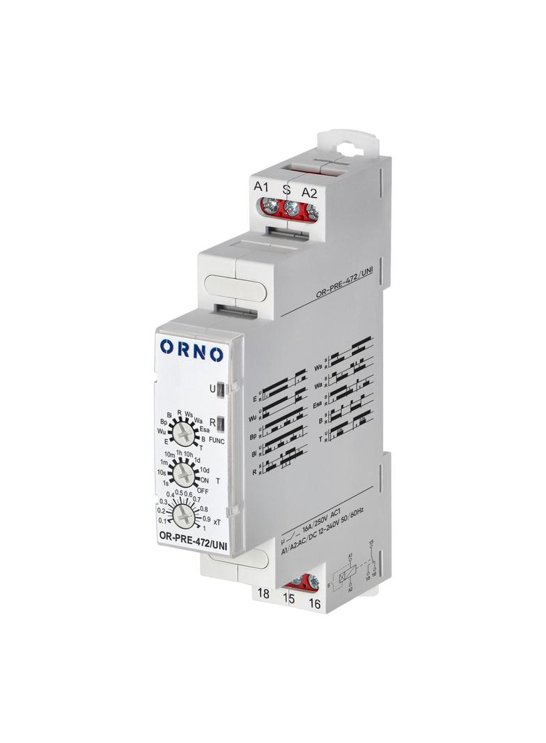 Przekaźnik czasowy  Economic, 10 funkcji, uniwersalne zasilanie