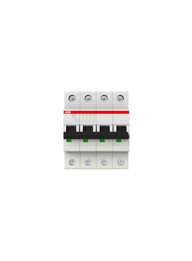 S204-B10 Wyłącznik nadprądowy 6kA 4P B10A 2CDS254001R0105 ABB