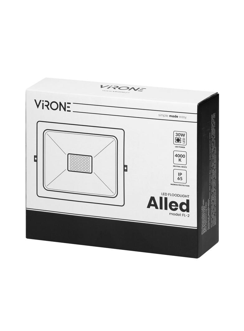 ALLED 30W Naświetlacz LED, 2400lm, IP65, 4000K, Alu+szkło FL-2 ORNO