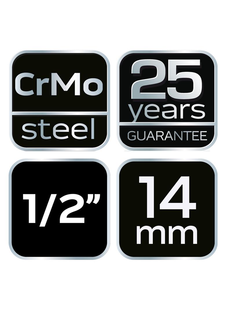 Nasadka udarowa 1/2" długa, 14 x 78mm , Cr-Mo