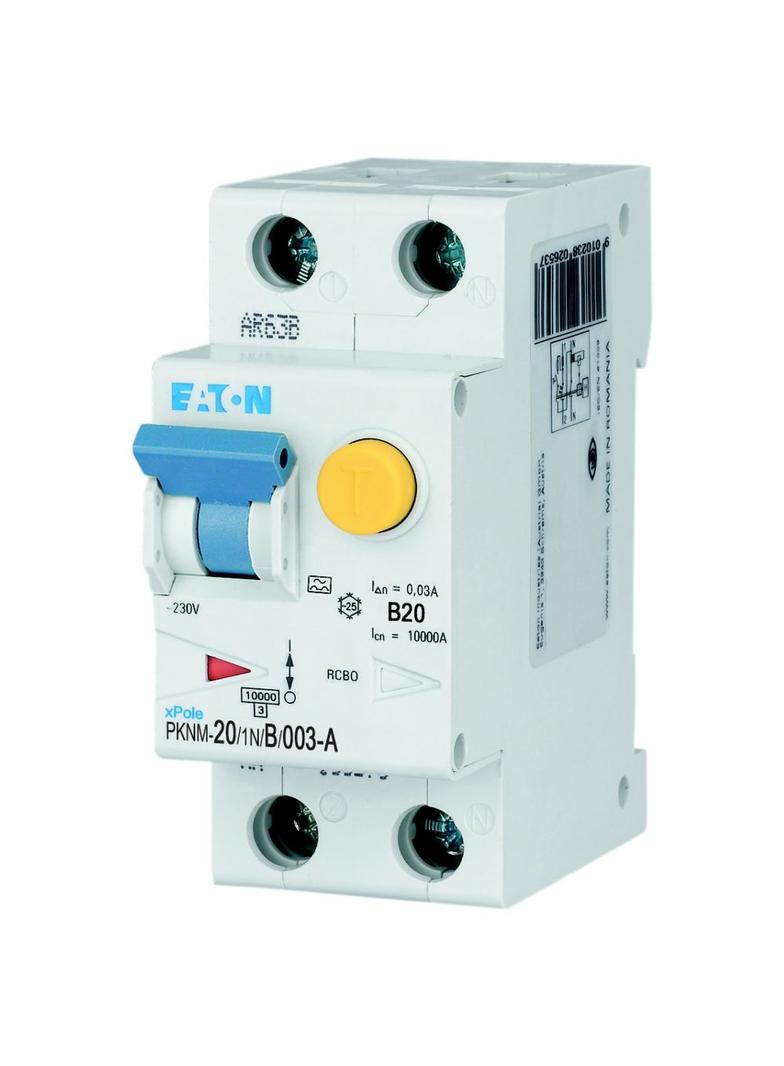PKNM-20/1N/B/003-A-MW Wyłącznik różnicowonadprądowy 1P+N B20A 30mA typ A 236239 EATON