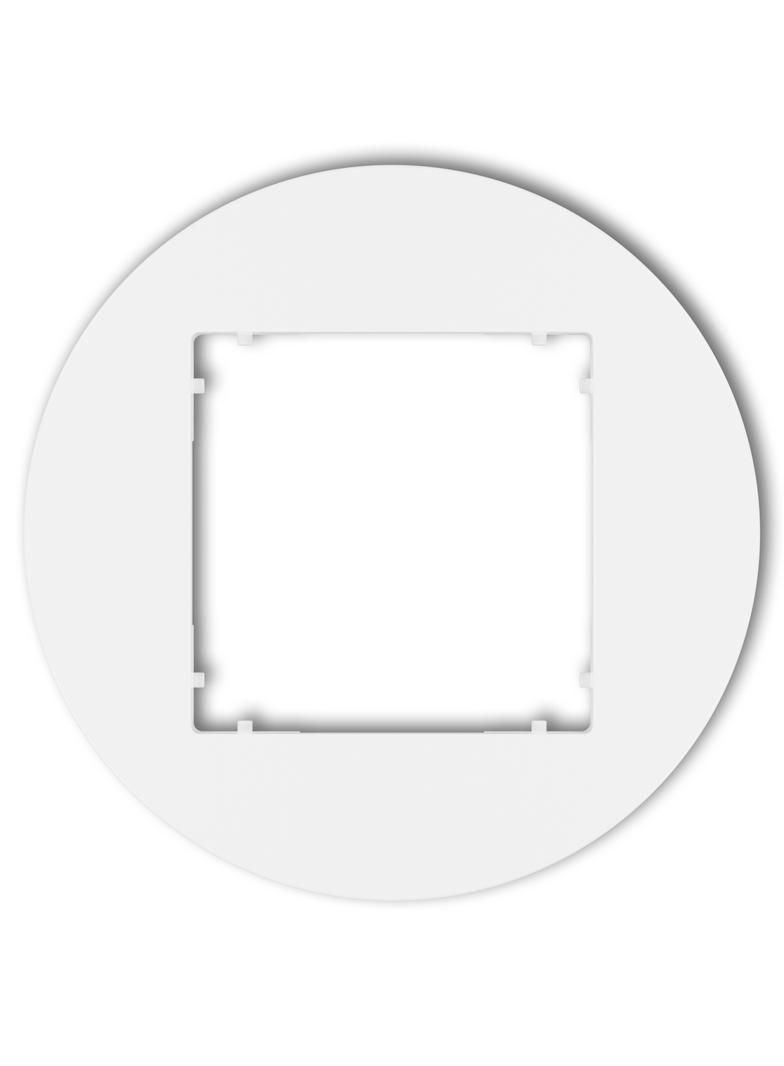 MINI Ramka uniwersalna pojedyncza okrągła z tworzywa biały