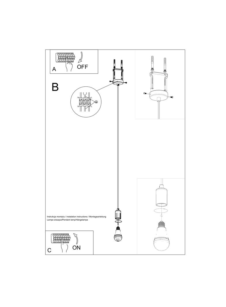 Sollux Lampa wisząca EDISON czarna SL.0152