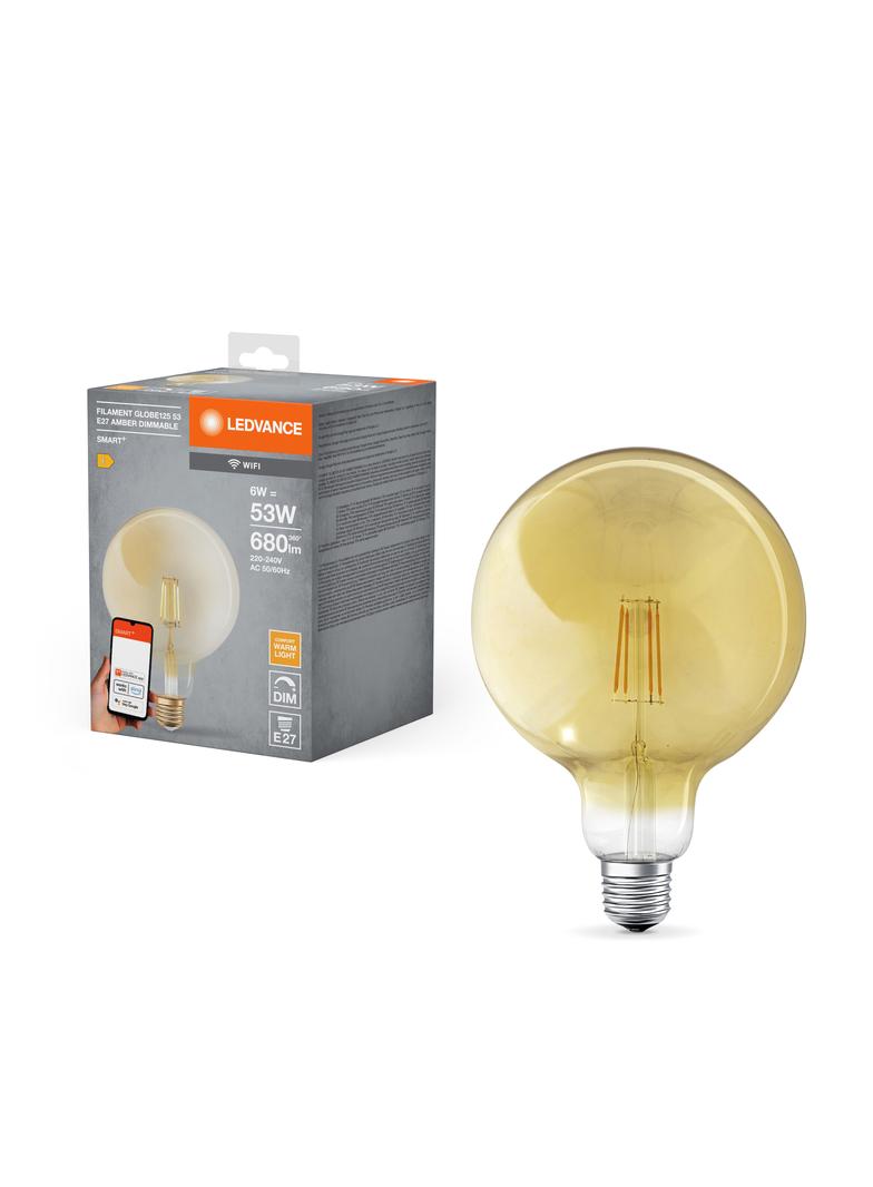 Lampa LED SMART+ WiFi CL Globe125 Gold DIM 53  6W/824 E27