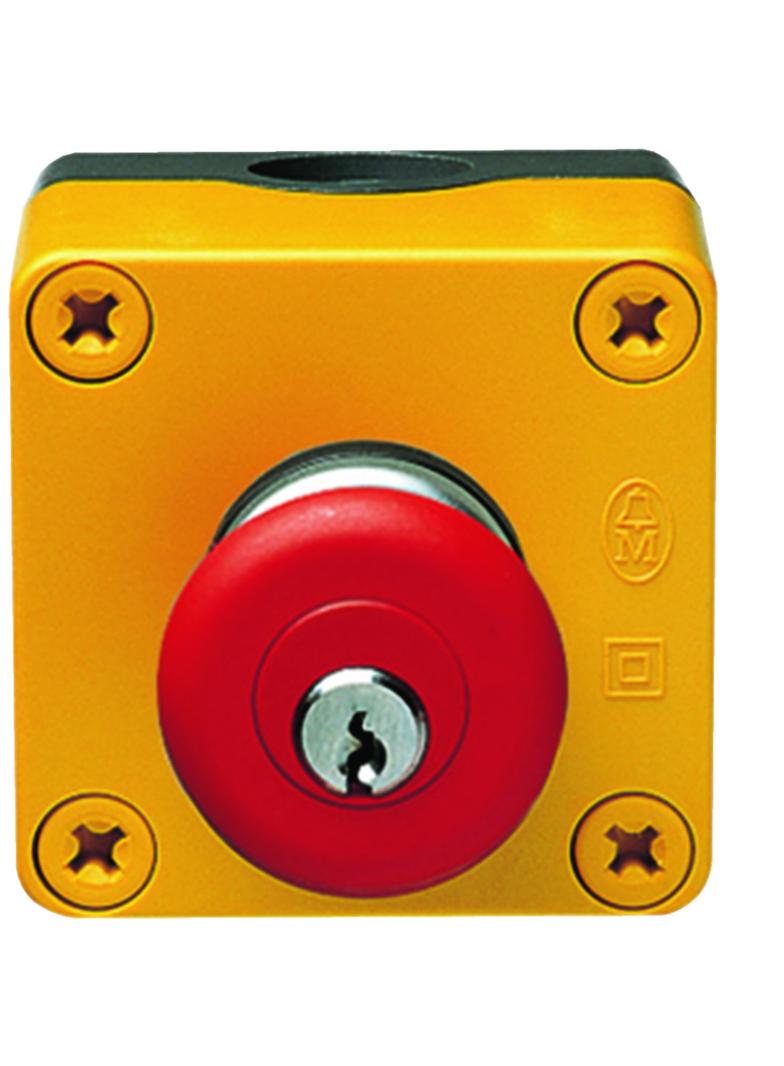 Przycisk bezpieczeństwa IP67 z kluczem MZ531N HAGER