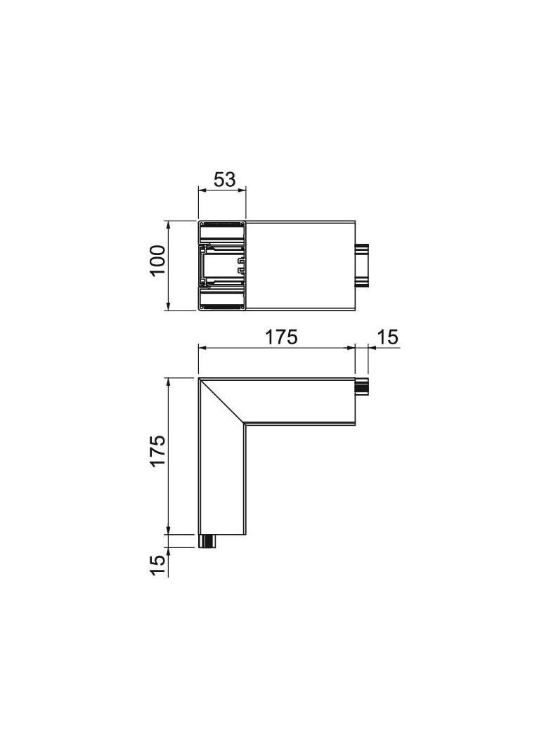 GA-AS53100EL, Naroże zewnętrzne, stałe, Alu