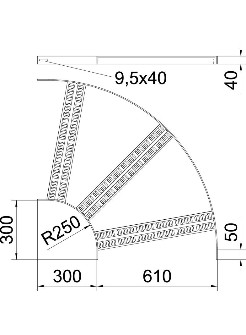 SLZB 90 600 SG Łuk 90°