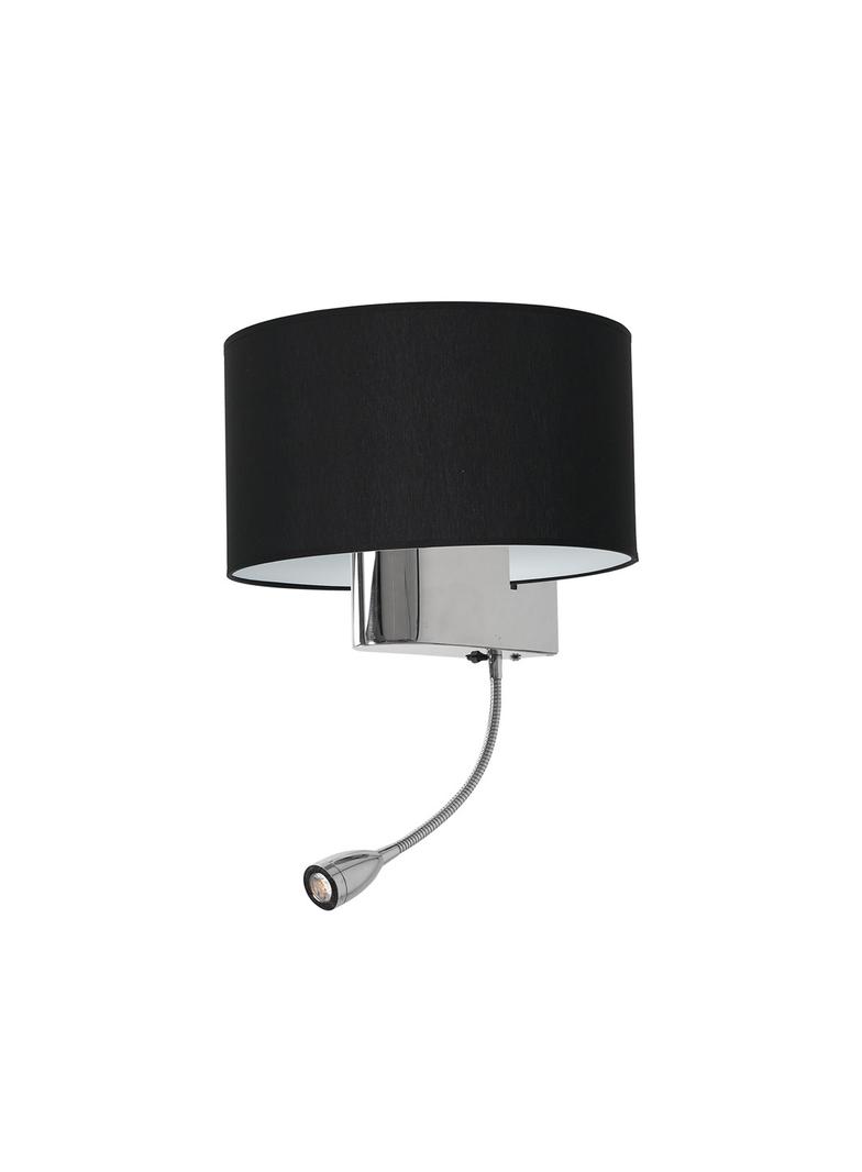 Milagro kinkiet Casino E27 + LED 1W 4000K czarny/chrom ML6378