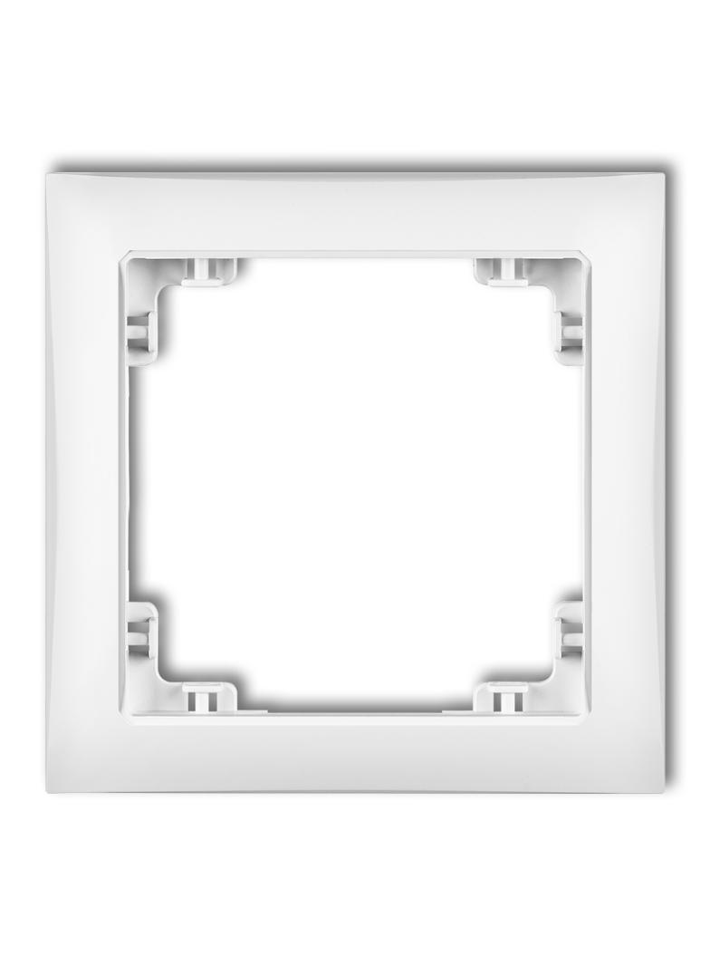 DECO Ramka pojedyncza z tworzywa DECO Soft biały mat 25DRSO-1 KARLIK