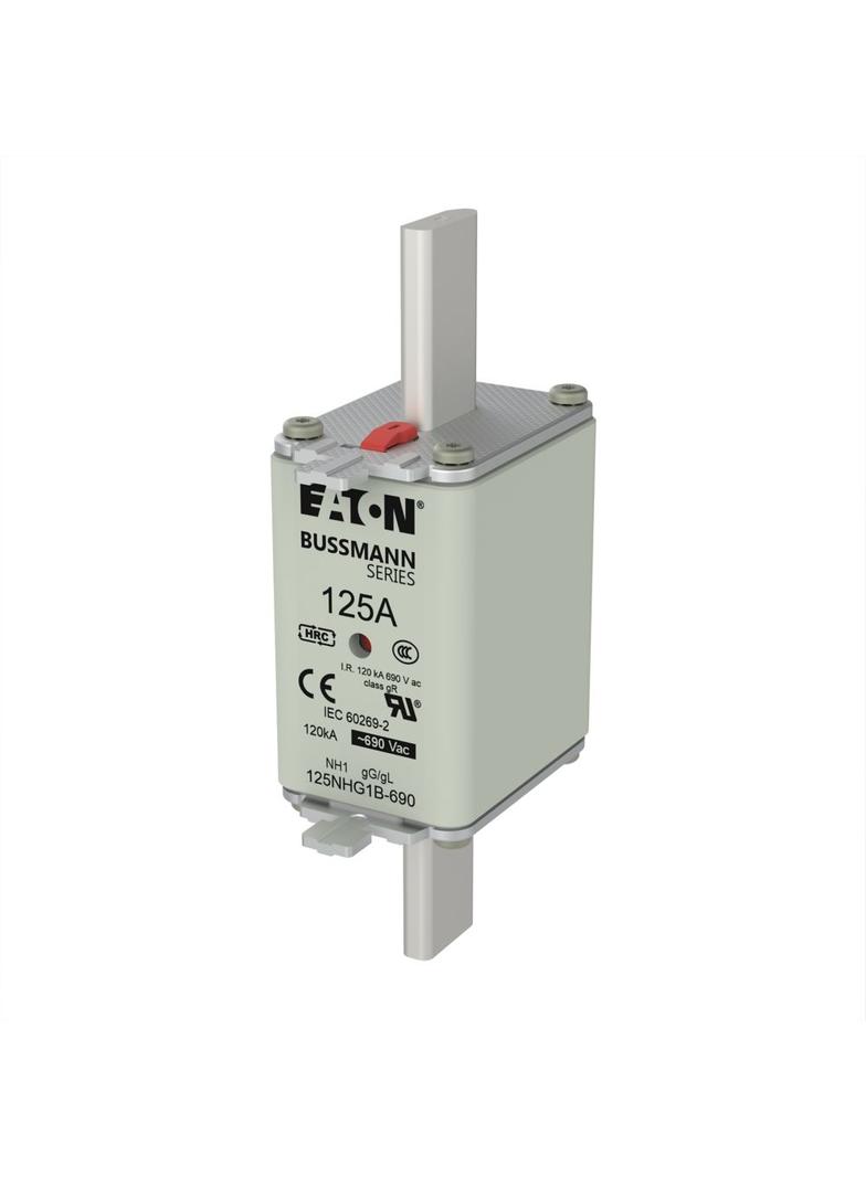 NH FUSE 125AMP 690V gG SIZE 1 Wkładka NH1 125A 690V GL/GG podwójny wskaźnik 125NHG1B-690 EATON