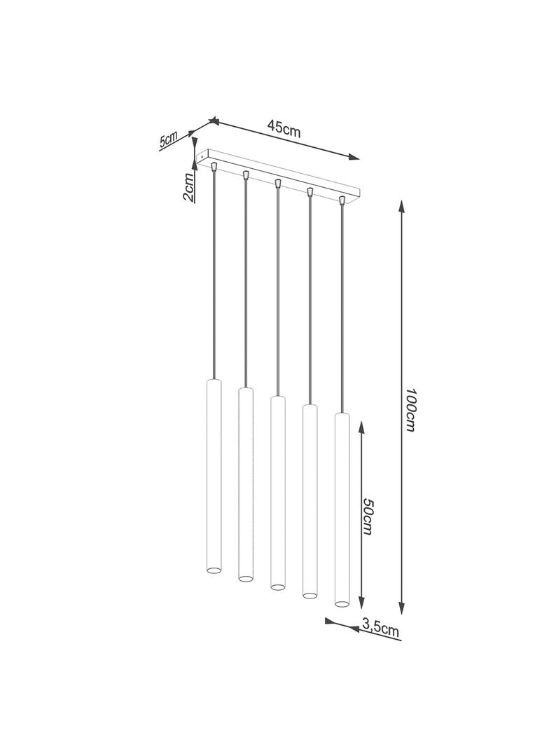 Sollux Lampa wisząca PASTELO 5L drewno SL.1269