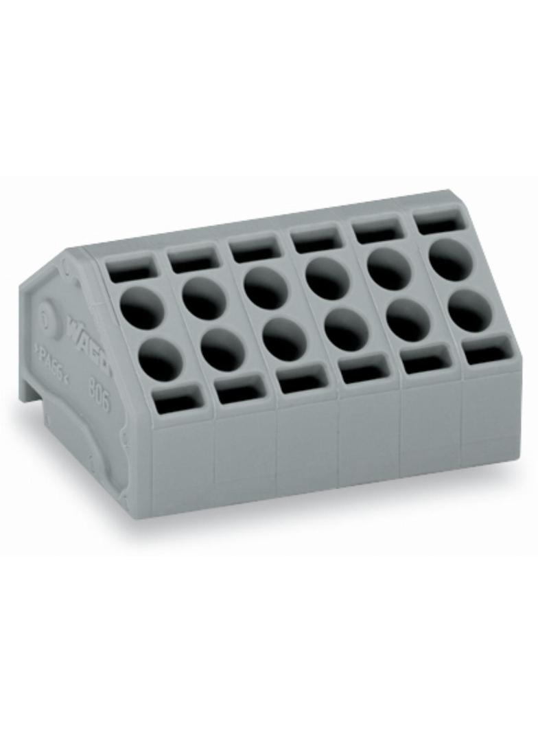 listwa nasadzana do pł. drukowanych 10-bieg. szara raster 5 mm