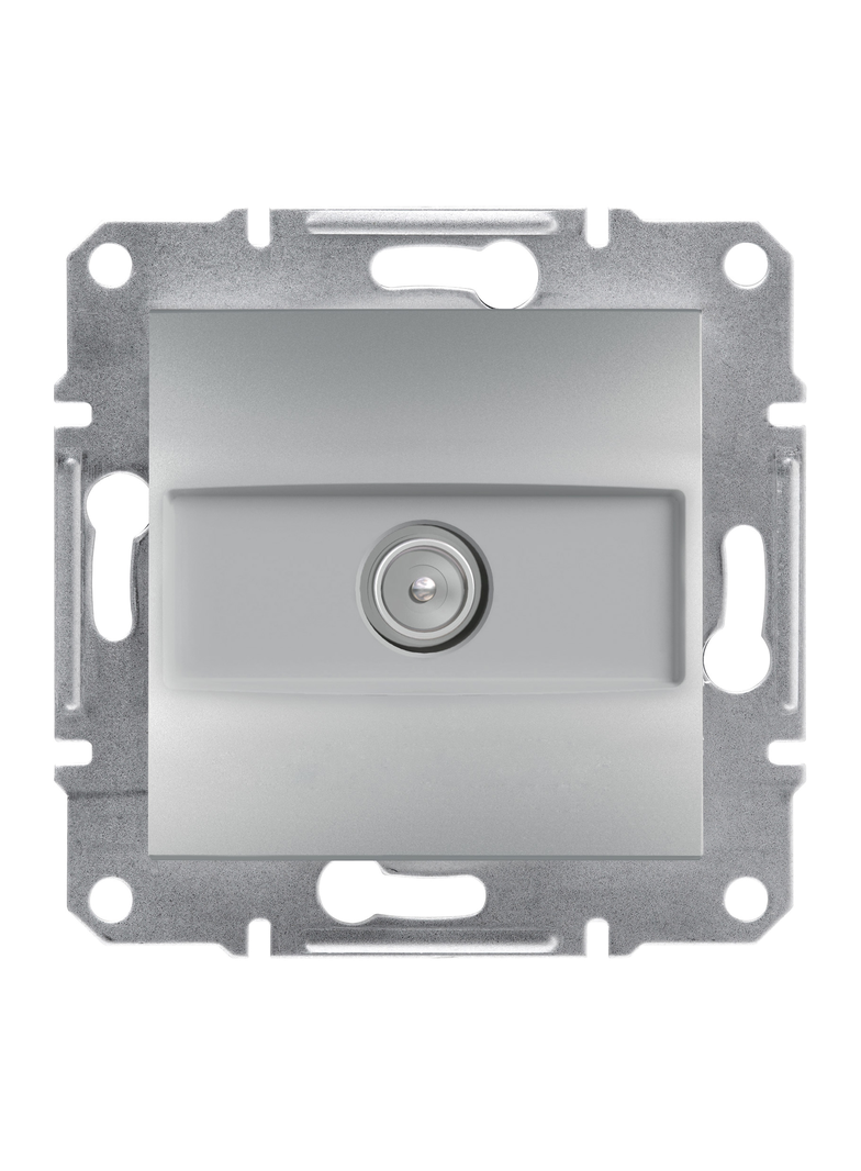 Asfora, gniazdo TV końcowe 1dB, bez ramki, aluminium