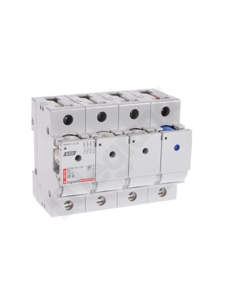 Rozłącznik Bezpiecznik R 313 50A 3P+N Z Nierozłączalnym Biegunem Neutralnym N 606748 LEGRAND