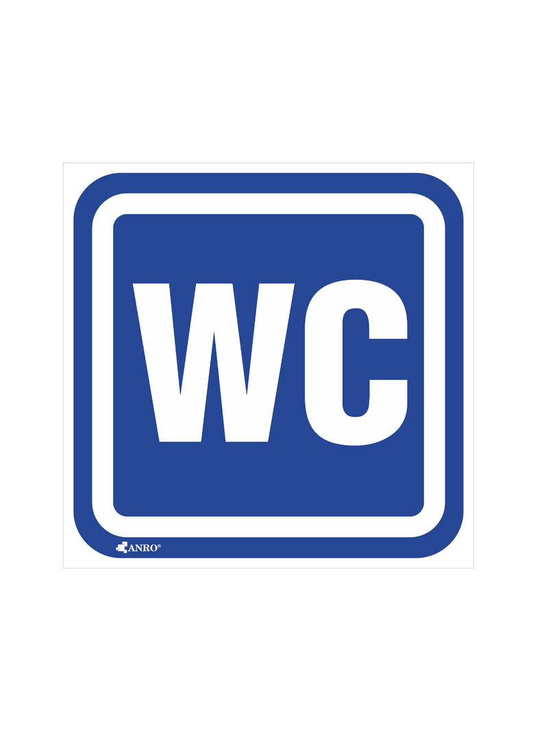 OZNACZENIE WC   100X100  FOLIA SAMOPRZYLEPNA