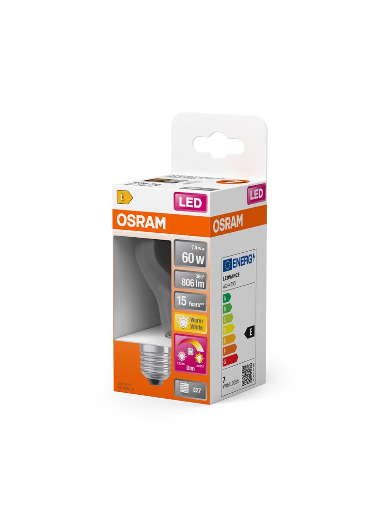 Lampa LED STAR+ GLOWdim CL A60 FILAMENT 6,5W 827 E27