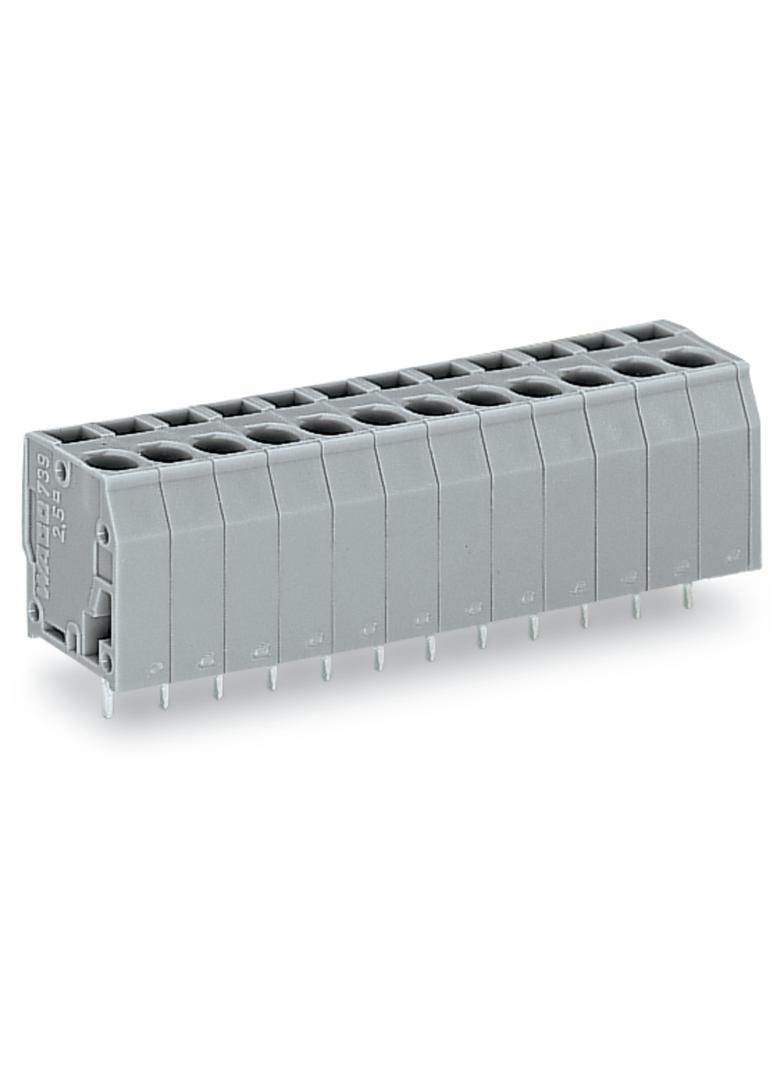 listwa zaciskowa do pł. drukowanych 9-bieg. szara raster 5 mm