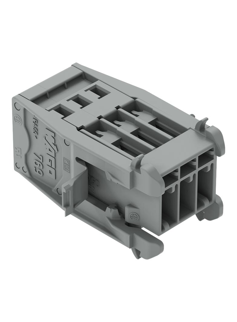 X-COM wtyk 3-biegunowy szary raster 5 mm /25szt./ WAGO