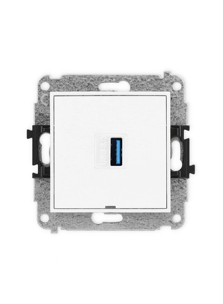 ICON Gniazdo pojedyncze USB A-A 3.0, bez pola opisowego biały IGUSBBO-5 KARLIK