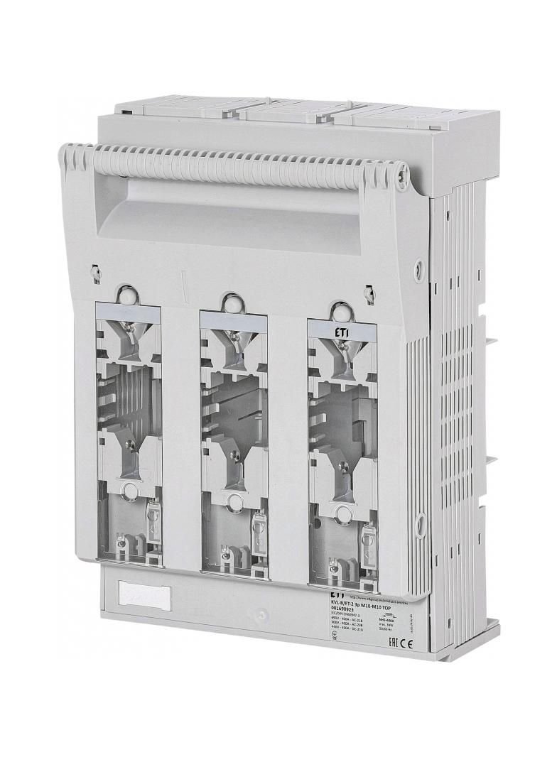Rozłącznik bezpiecznikowy na szyny prądowe - rozstaw 60mm KVL-B/FT-2 3P M10-M10 TOP 001690923 ETI