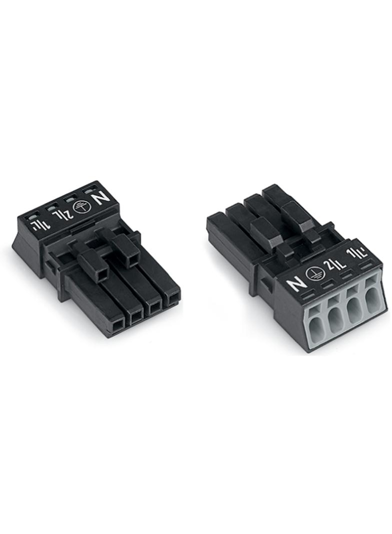 WINSTA MINI gniazdo 4-torowe czarne