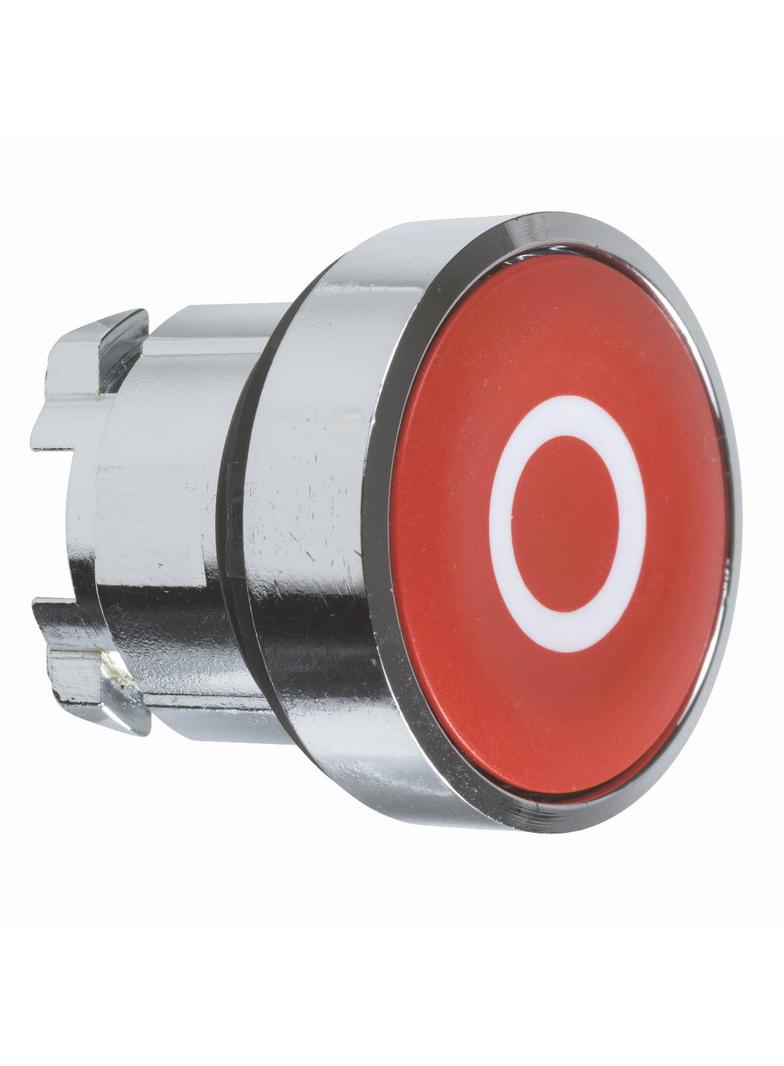 Harmony XB4 Główka przycisku płaskiego metalowego, czerwona z oznaczeniem ZB4BA432