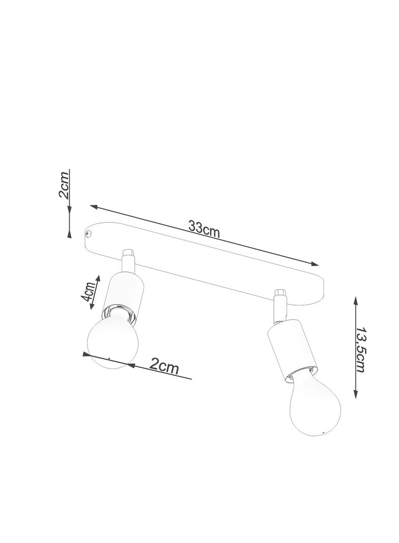 Sollux Plafon FORNES 2 czarny SL.1121