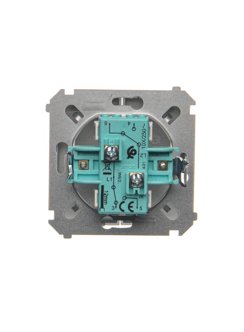 Simon Basic Łącznik schodowy podwójny 10A 250V zaciski śrubowe srebrny mat BMW6/2.01/43 KONTAKT