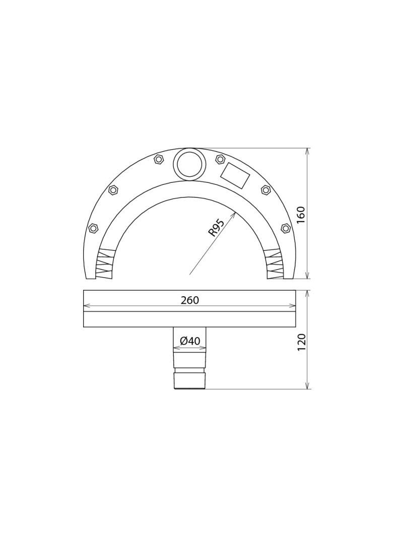 Szczotka półokrągła fi 190 mm