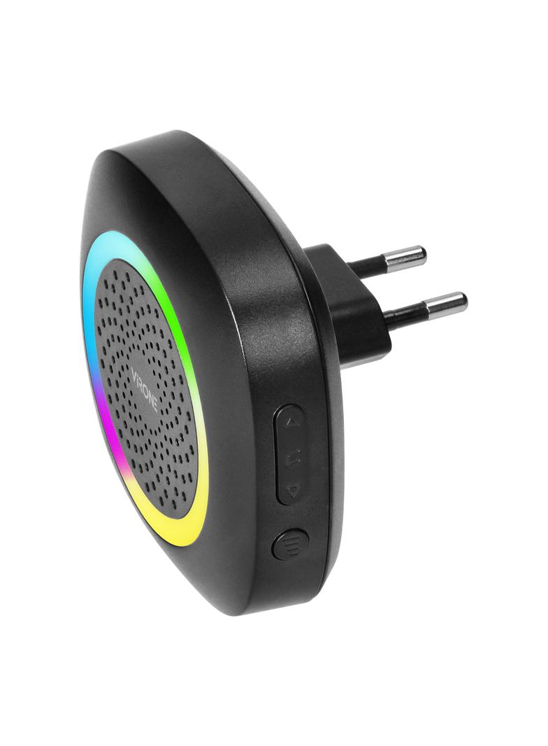 Dzwonek bezprzewodowy sieciowy PELA learning system 60 dźwięków 300m czarny ORNO