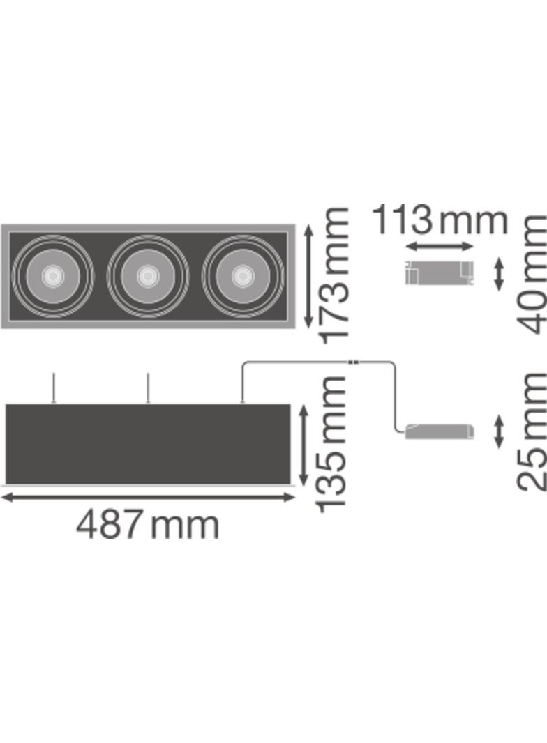 Oprawa SPOT MULTI 3x30W 4000K FL WT BK