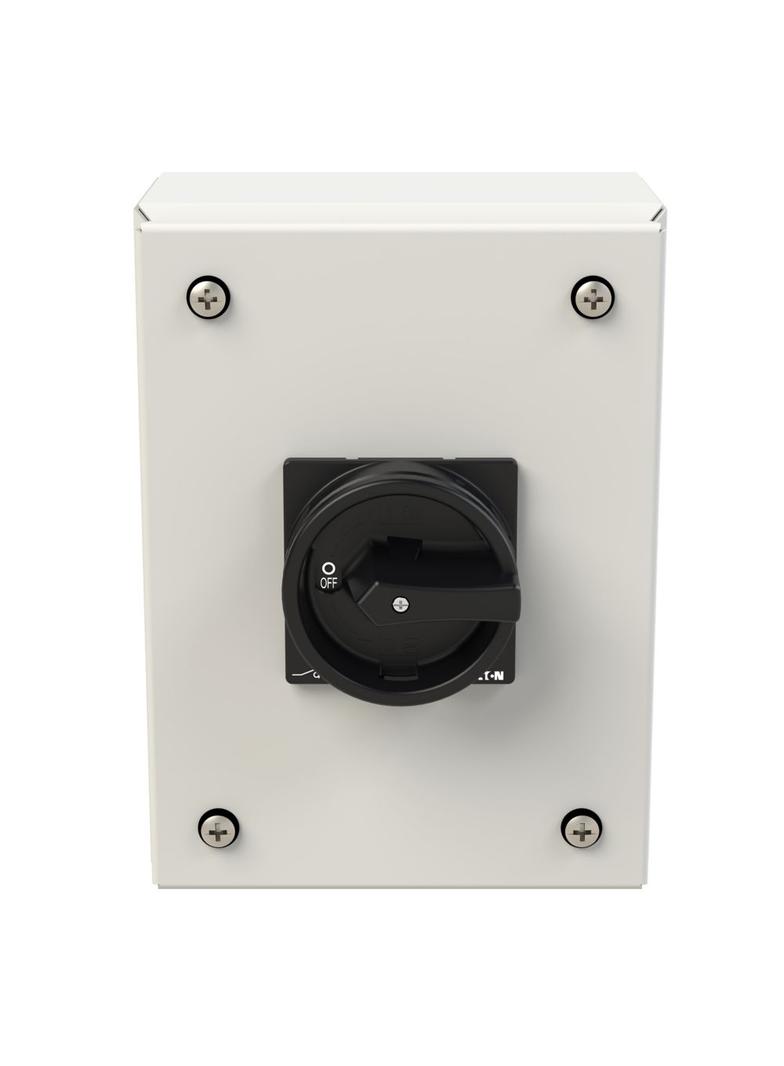 P1-32/SE1/SVB-SW/N Rozłącznik 32A 3P+N w obudowie ze stali nierdzewnej rączka czarna z blok. 197359