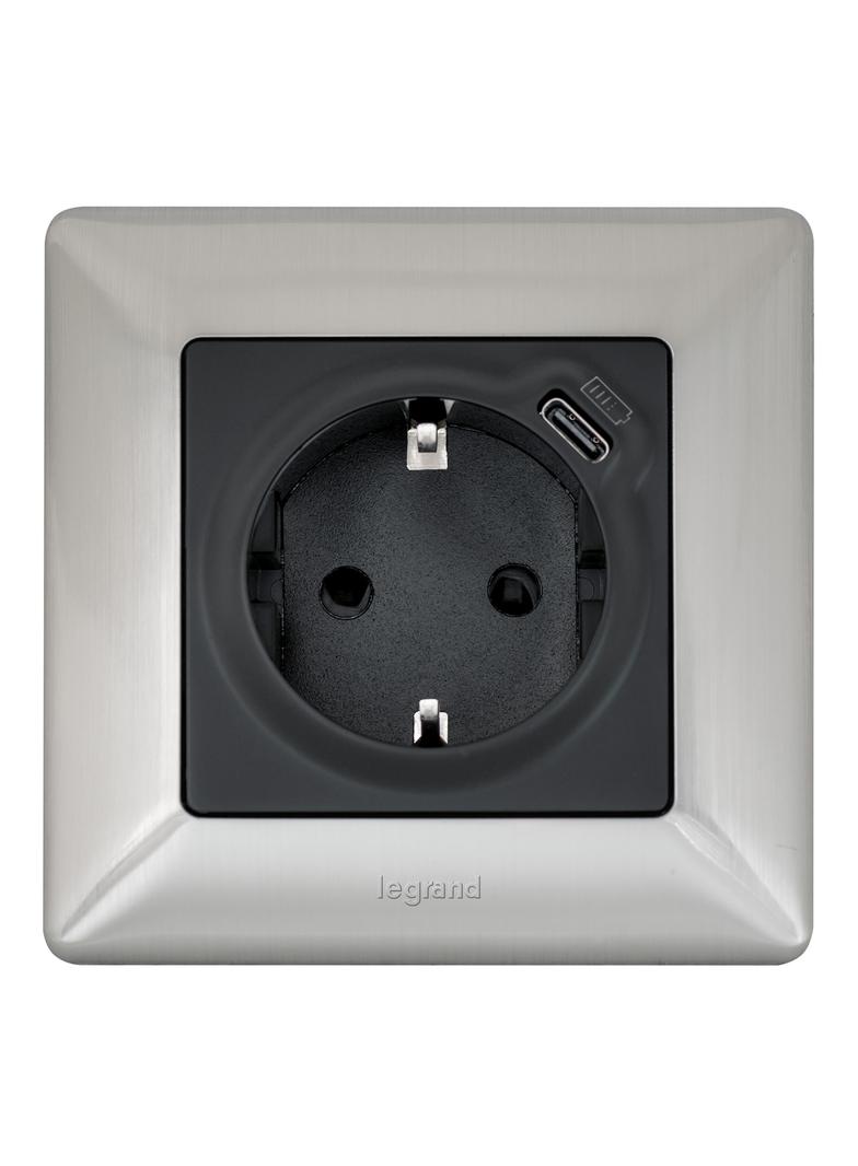 VALENA LIFE -  GNIAZDO 2P+Z SCHUKO Z PRZESŁONĄ Z ZACISKAMI AUTO 16 A – 250 V~