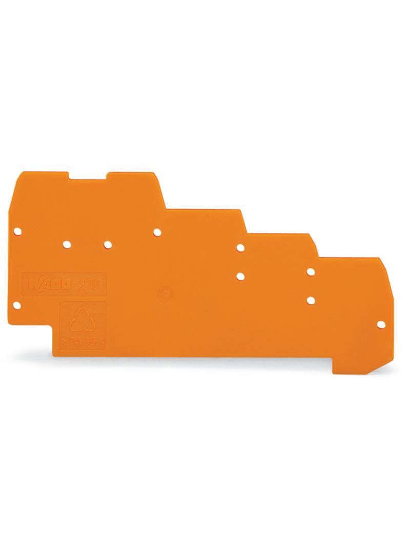 Ścianka końcowa/wewnętrzna gr. 1mm do złączek czteropiętrowych szara /25szt./ 270-320 WAGO