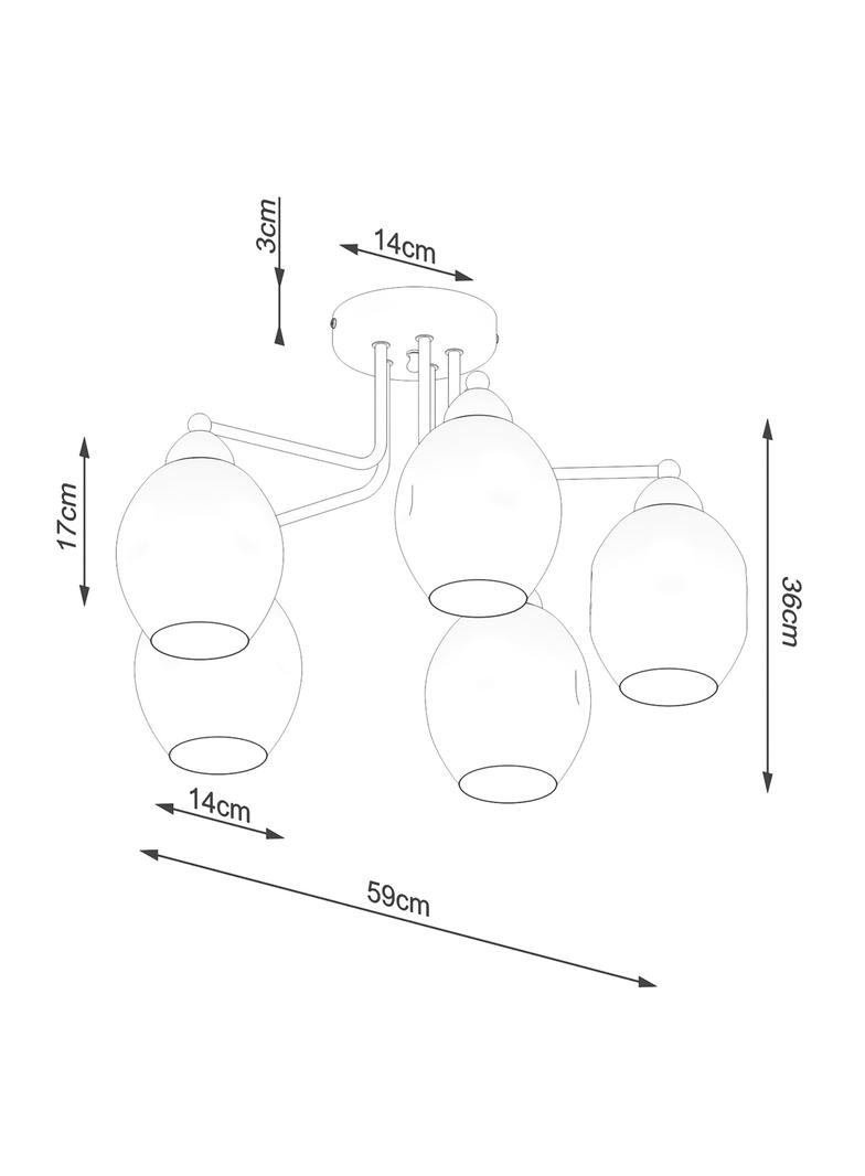Sollux Żyrandol FILLAN 5 czarny SL.1145